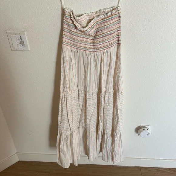 Striped Multicolor Strapless Dress - Picture 4 of 4